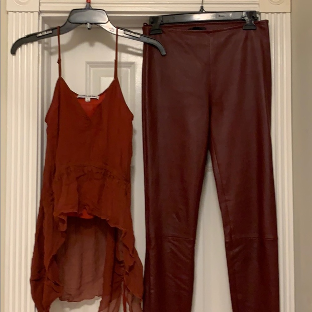 The Row leather pants .